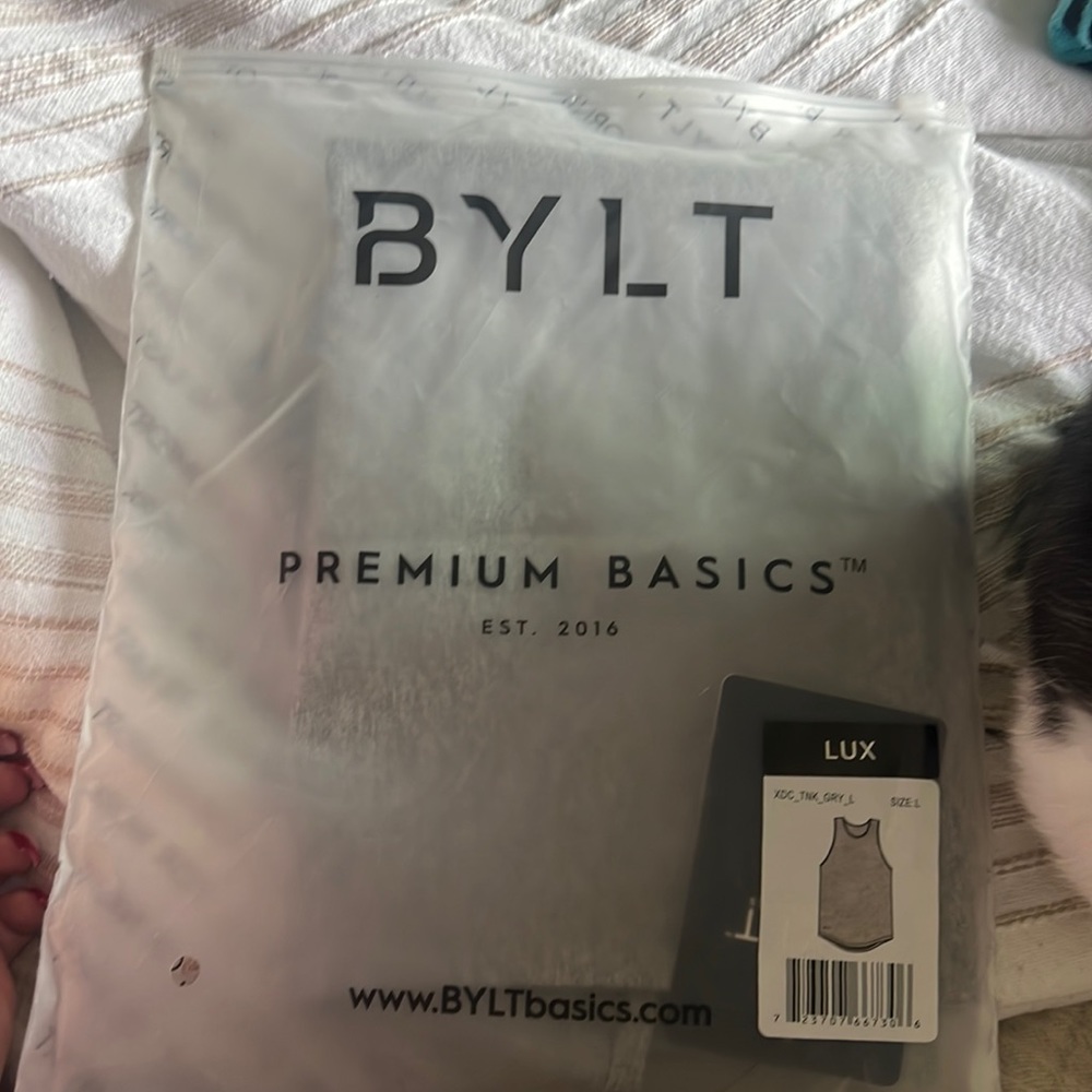 BRAND NEW BYLT LUX TANK SIZE LARGE GREY